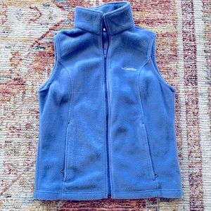 Columbia Fleece Vest - never worn.  Size M and beautiful slate blue.